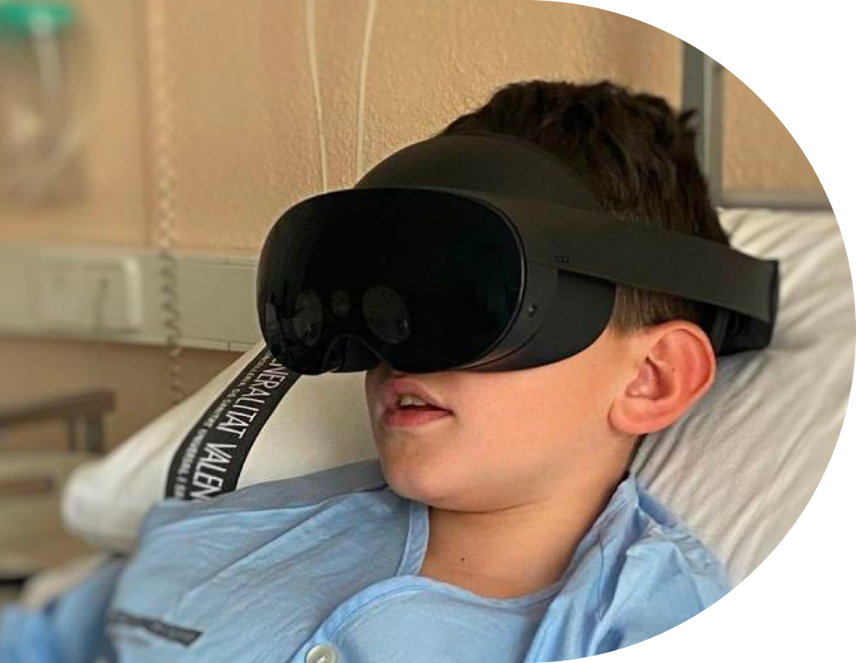 Gafas de realidad virtual para niños en urgencias